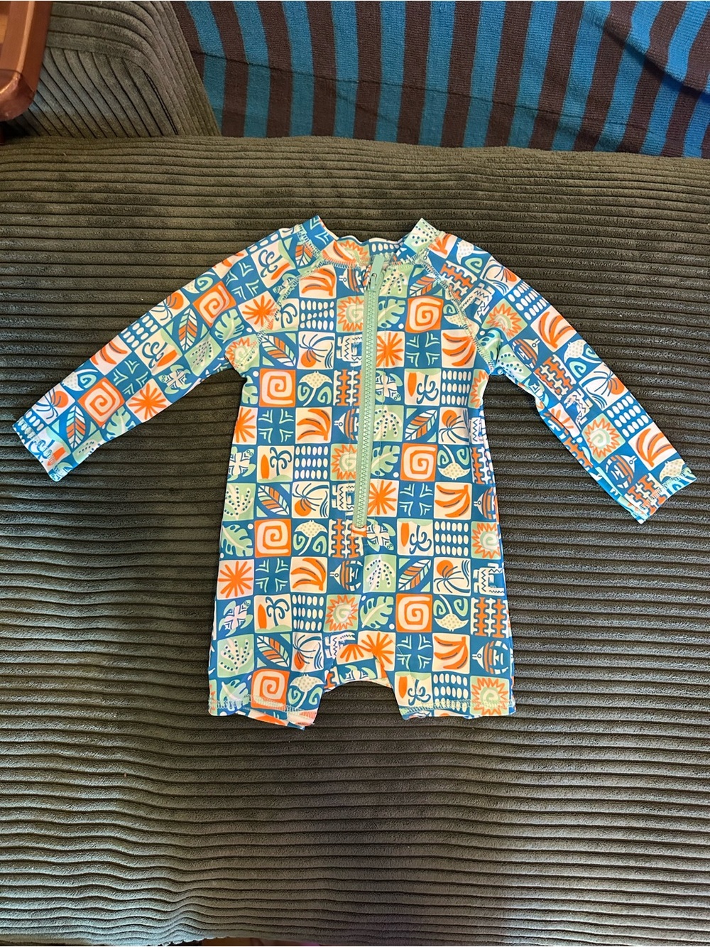 Old Navy Multicolor Patterned Baby Swim Suit- SIZE 6-12M